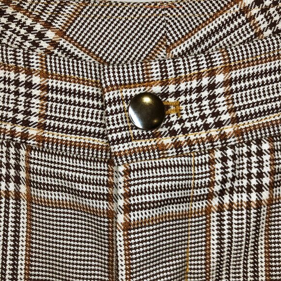 No. 6 Plaid Wide Leg Pants - Brown and Black - Picture 4 of 14